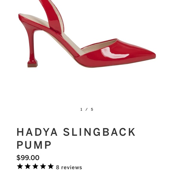 Marc Fisher Hadya Slingback Pump in Red Size 8 - Picture 2 of 11